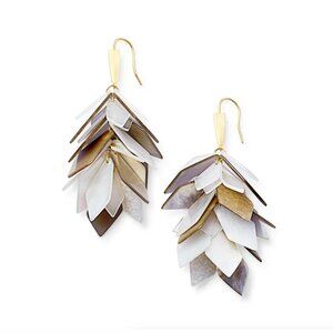 Kendra Scott Jenni Neutral Ivory Mix Drop Earrings  NWOT